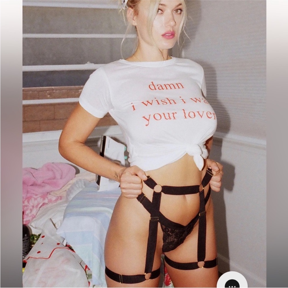 NWT | We Are HAH Strung Out Garters | Black/Noir